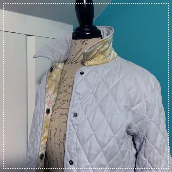 Jones NEW YORK Light Grey Quilted Jacket - Picture 4 of 10
